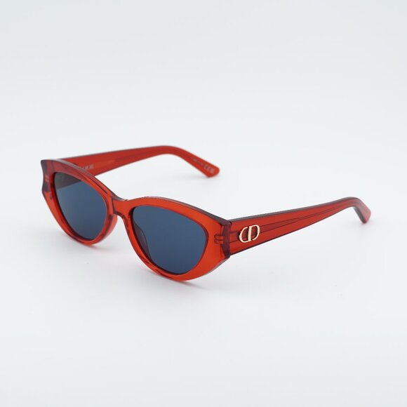 Dior DIORGLOW B1I 35B0 Sunglasses Red Cat Eye Frame, Blue Lenses main image 10